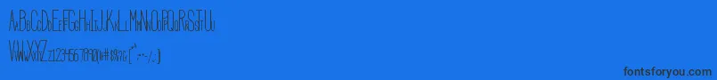 フォントHbmSerenityCondensed – 黒い文字の青い背景