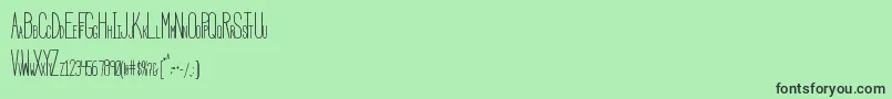 HbmSerenityCondensed Font – Black Fonts on Green Background