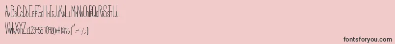 HbmSerenityCondensed Font – Black Fonts on Pink Background