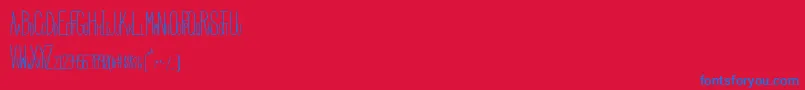 HbmSerenityCondensed Font – Blue Fonts on Red Background
