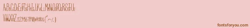 HbmSerenityCondensed Font – Brown Fonts on Pink Background