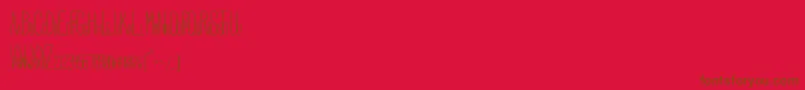 フォントHbmSerenityCondensed – 赤い背景に茶色の文字