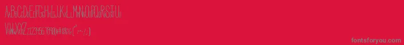 HbmSerenityCondensed Font – Gray Fonts on Red Background