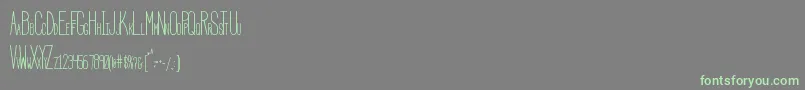 HbmSerenityCondensed Font – Green Fonts on Gray Background