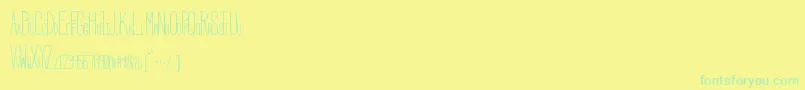 Lisätietoja HbmSerenityCondensed-fontista HbmSerenityCondensed-fontti – vihreät fontit keltaisella taustalla
