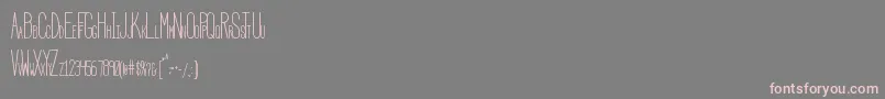 HbmSerenityCondensed-Schriftart – Rosa Schriften auf grauem Hintergrund