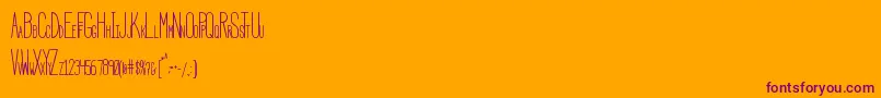HbmSerenityCondensed Font – Purple Fonts on Orange Background