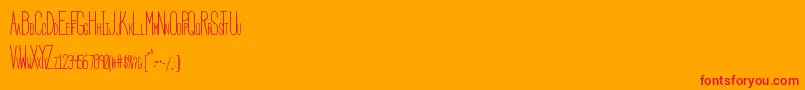 fuente HbmSerenityCondensed – Fuentes Rojas Sobre Fondo Naranja