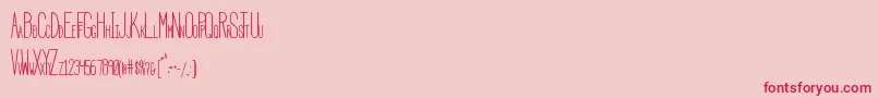 HbmSerenityCondensed-fontti – punaiset fontit vaaleanpunaisella taustalla