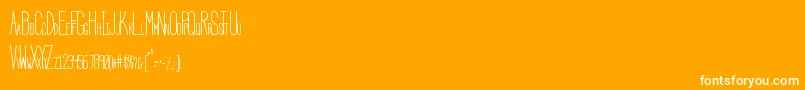 HbmSerenityCondensed Font – White Fonts on Orange Background