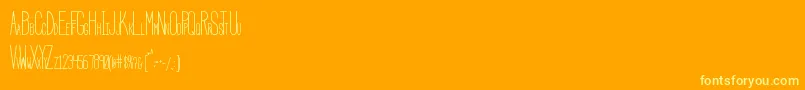 HbmSerenityCondensed Font – Yellow Fonts on Orange Background