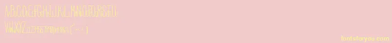 HbmSerenityCondensed Font – Yellow Fonts on Pink Background