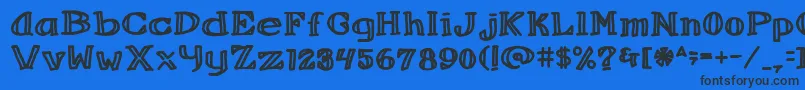 Refbeverage Font – Black Fonts on Blue Background
