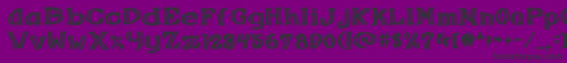 Refbeverage-fontti – mustat fontit violetilla taustalla