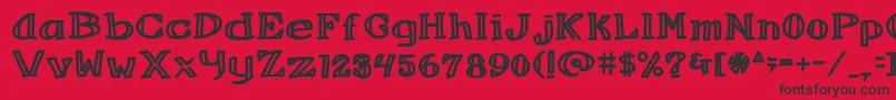 Refbeverage Font – Black Fonts on Red Background
