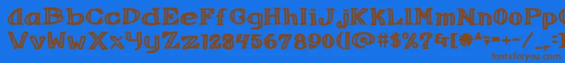Refbeverage Font – Brown Fonts on Blue Background