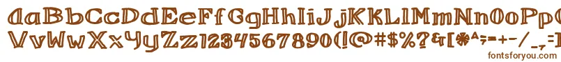 Refbeverage-fontti – ruskeat fontit valkoisella taustalla