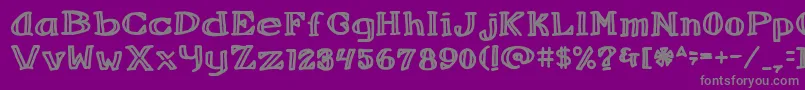 Weitere Informationen zur Refbeverage-Schriftart Refbeverage-Schriftart – Graue Schriften auf violettem Hintergrund