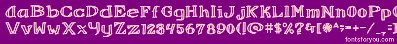 Refbeverage Font – Pink Fonts on Purple Background