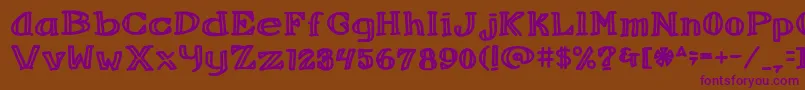 Refbeverage Font – Purple Fonts on Brown Background