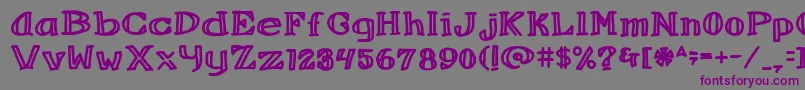 フォントRefbeverage – 紫色のフォント、灰色の背景