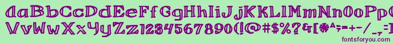 Refbeverage Font – Purple Fonts on Green Background