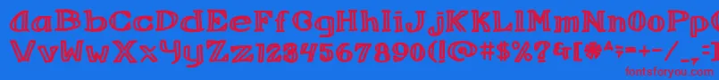 Refbeverage Font – Red Fonts on Blue Background
