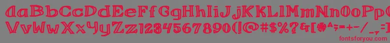 Refbeverage Font – Red Fonts on Gray Background