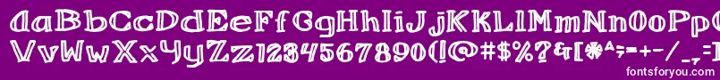 Refbeverage Font – White Fonts on Purple Background
