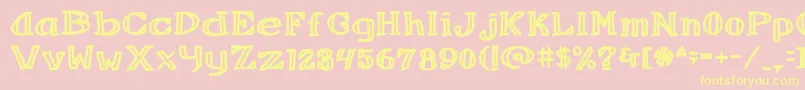 Refbeverage Font – Yellow Fonts on Pink Background