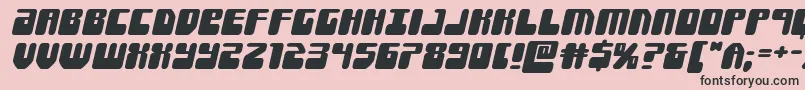 Forcemajeureexpandital Font – Black Fonts on Pink Background