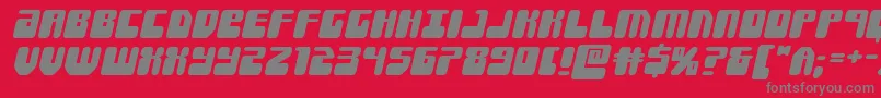 More about Forcemajeureexpandital Font Forcemajeureexpandital Font – Gray Fonts on Red Background