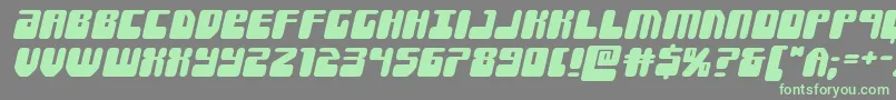Forcemajeureexpandital-Schriftart – Grüne Schriften auf grauem Hintergrund