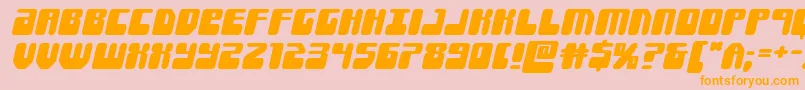 Forcemajeureexpandital Font – Orange Fonts on Pink Background