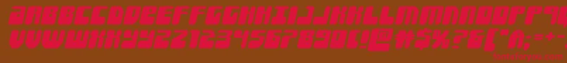 Forcemajeureexpandital Font – Red Fonts on Brown Background