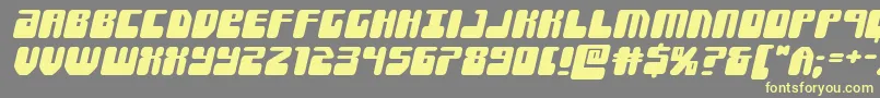 Forcemajeureexpandital Font – Yellow Fonts on Gray Background