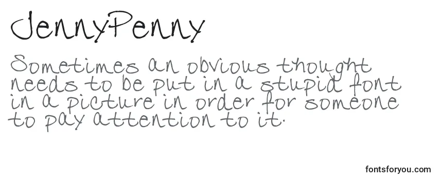 Czcionka JennyPenny