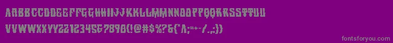 フォントWarlocksale – 紫の背景に灰色の文字
