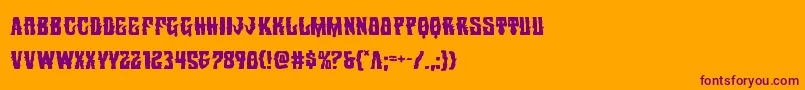 Warlocksale Font – Purple Fonts on Orange Background