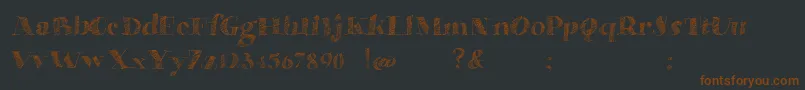 MilanoTrafficDemo Font – Brown Fonts on Black Background