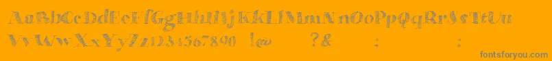 MilanoTrafficDemo-Schriftart – Graue Schriften auf orangefarbenem Hintergrund