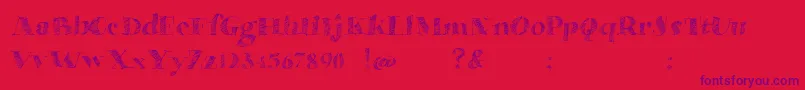 MilanoTrafficDemo Font – Purple Fonts on Red Background