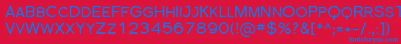 フォントFlorsn17 – 赤い背景に青い文字