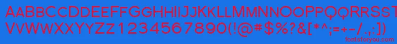 フォントFlorsn17 – 赤い文字の青い背景