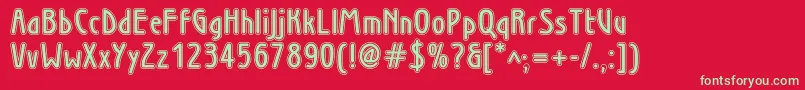 Secessionwieninlinec Font – Green Fonts on Red Background