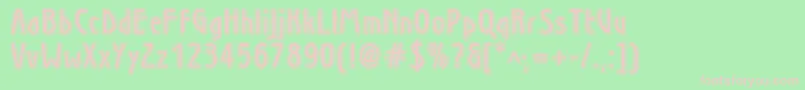 Шрифт Secessionwieninlinec – розовые шрифты на зелёном фоне