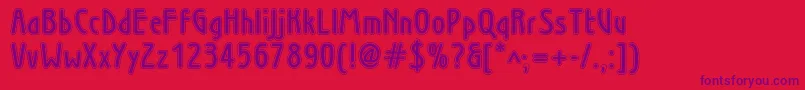 Secessionwieninlinec Font – Purple Fonts on Red Background