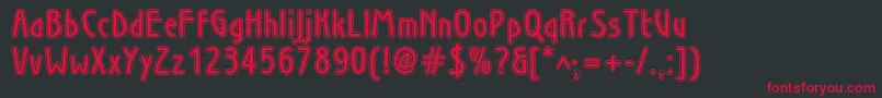Secessionwieninlinec Font – Red Fonts on Black Background