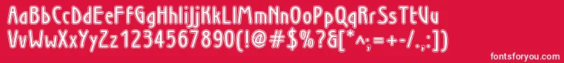Secessionwieninlinec Font – White Fonts on Red Background