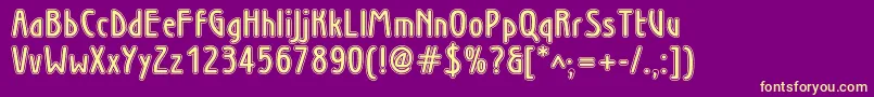 Secessionwieninlinec Font – Yellow Fonts on Purple Background